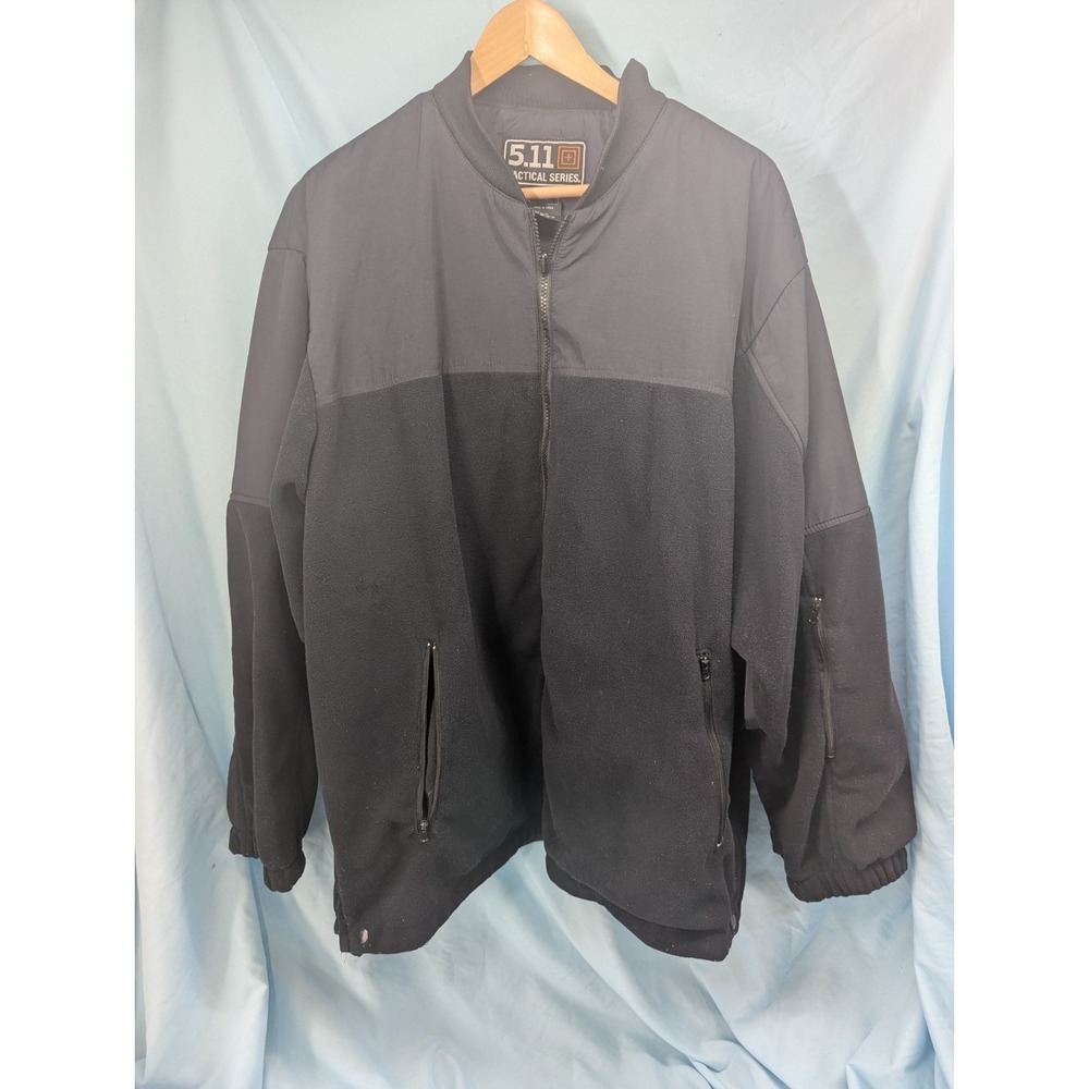 5.11 Tactical Jacket Mens 3XL Black Full Zip Long Sleeve Utility Workwear Fleece